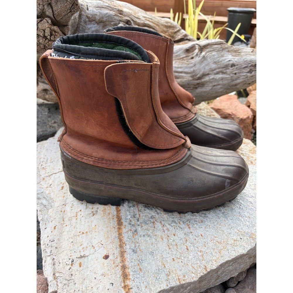 Schnee's Bozeman Montana II‎ ADV Duck Boots Brown Leather Insulated men's 8